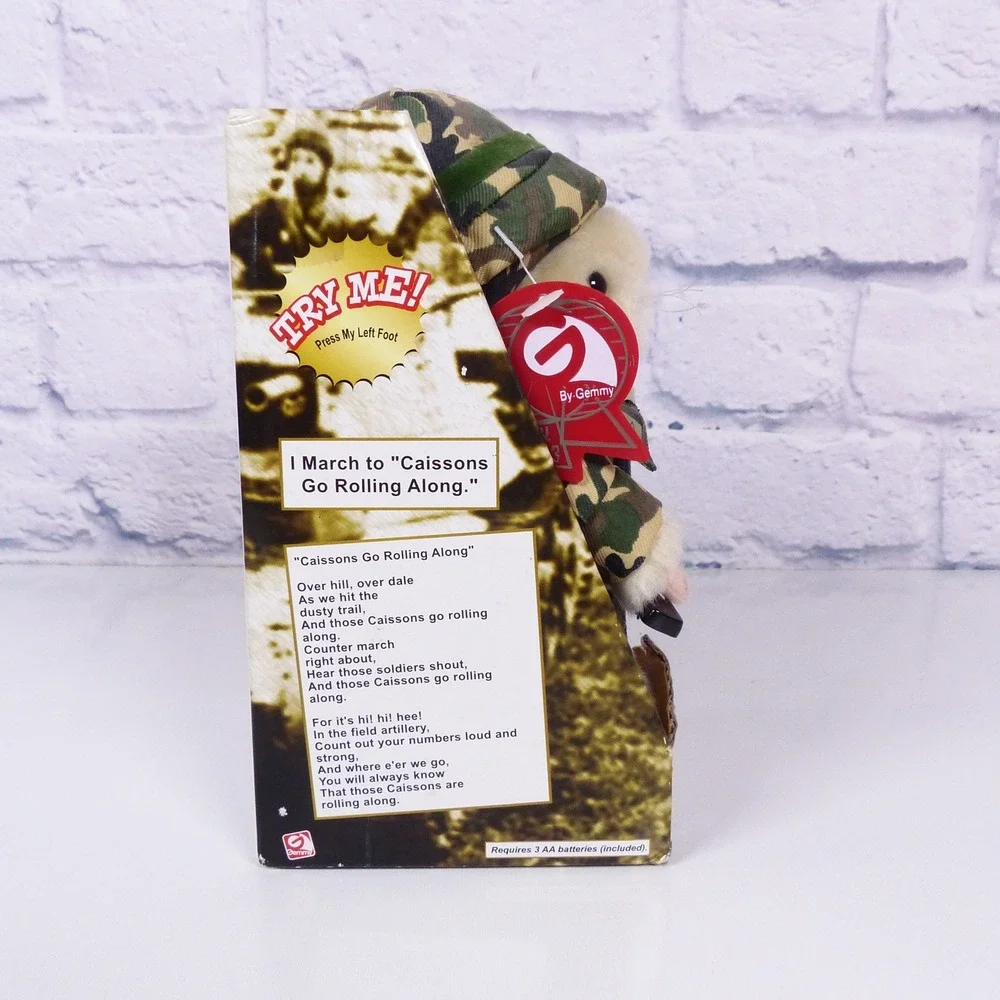 Vintage Gemmy Dancing Hamster Sgt Scruffy 2003 NEW IN BOX Military Camo Animated